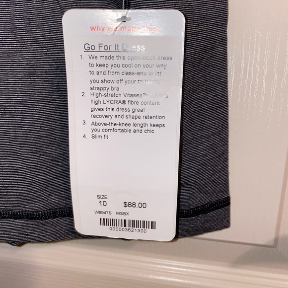 Lululemon Go For It Dress - Size 10